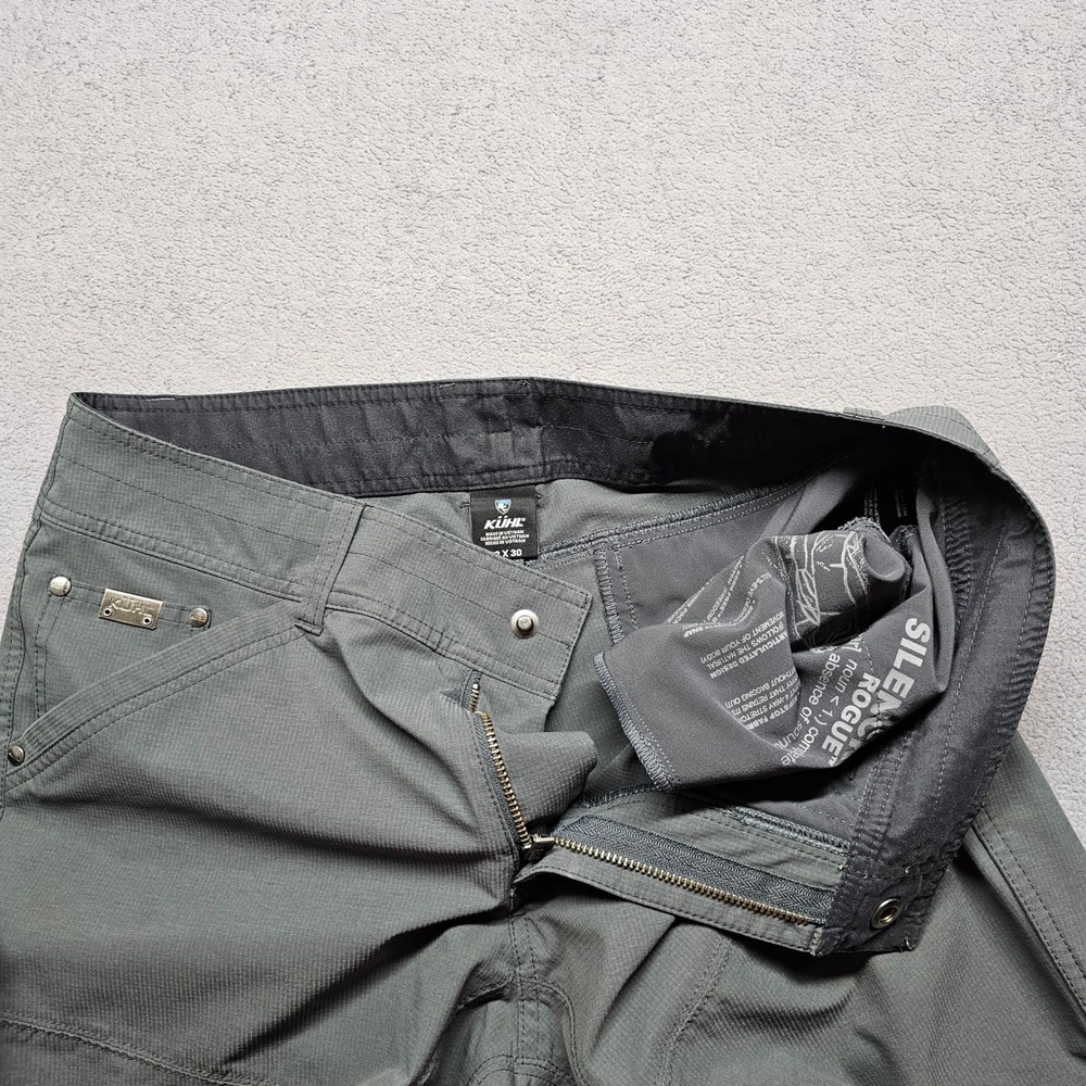 Kuhl Silencr Rogue Mens 33x30 Charcoal Grey Ripstop Technical Hiking Pants - Picture 6 of 13